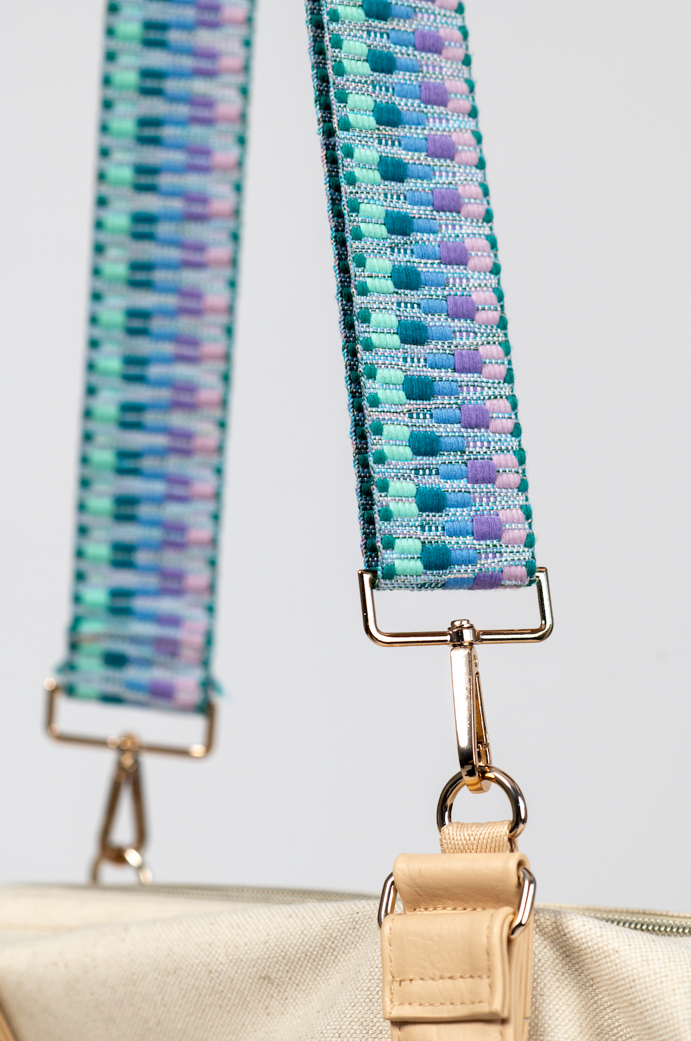 Teal, Light Blue, Green & Purple ZigZag Strap