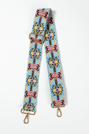 Light Blue, Pink and Yellow Aztec Strap