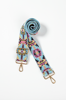 Light Blue, Pink and Yellow Aztec Strap