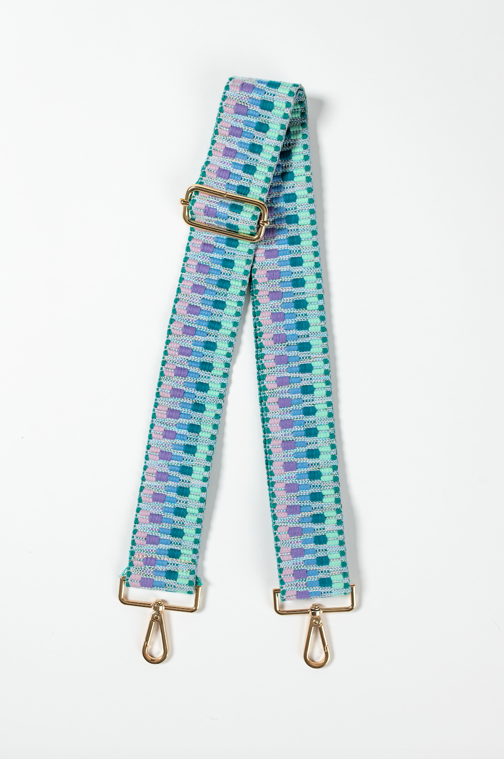 Teal, Light Blue, Green & Purple ZigZag Strap