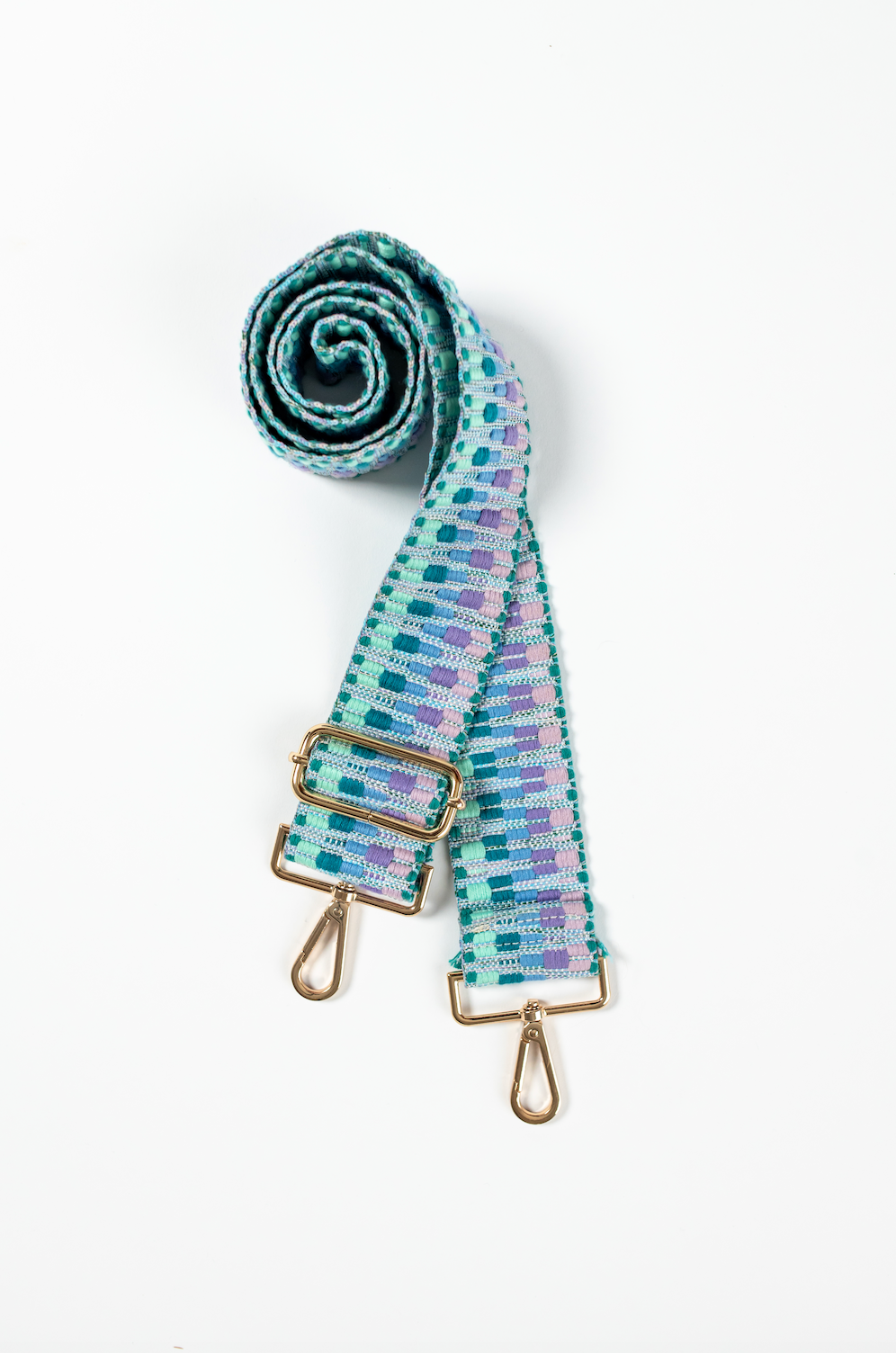 Teal, Light Blue, Green & Purple ZigZag Strap