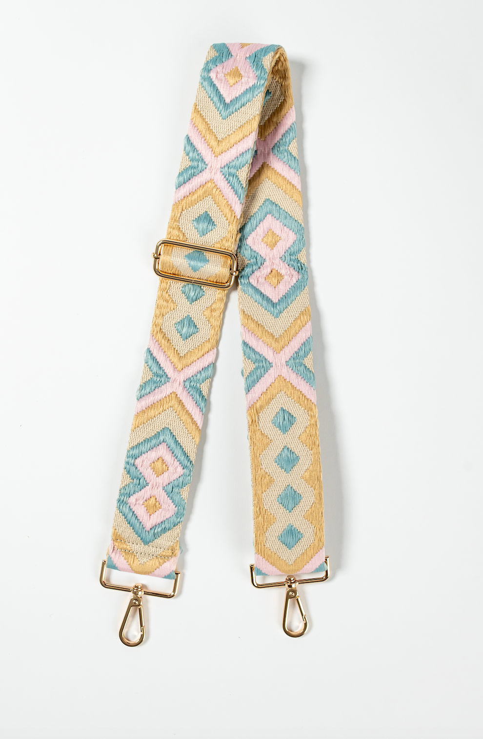 Light Blue, Pink & Tan Geometric Strap