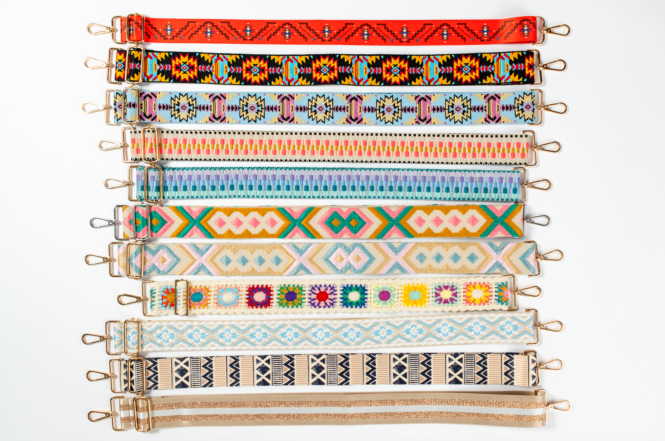 Tan & White Stripe Glimmer Strap