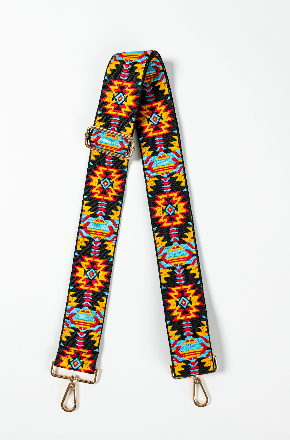Black, Red, Yellow & Blue Aztec Strap