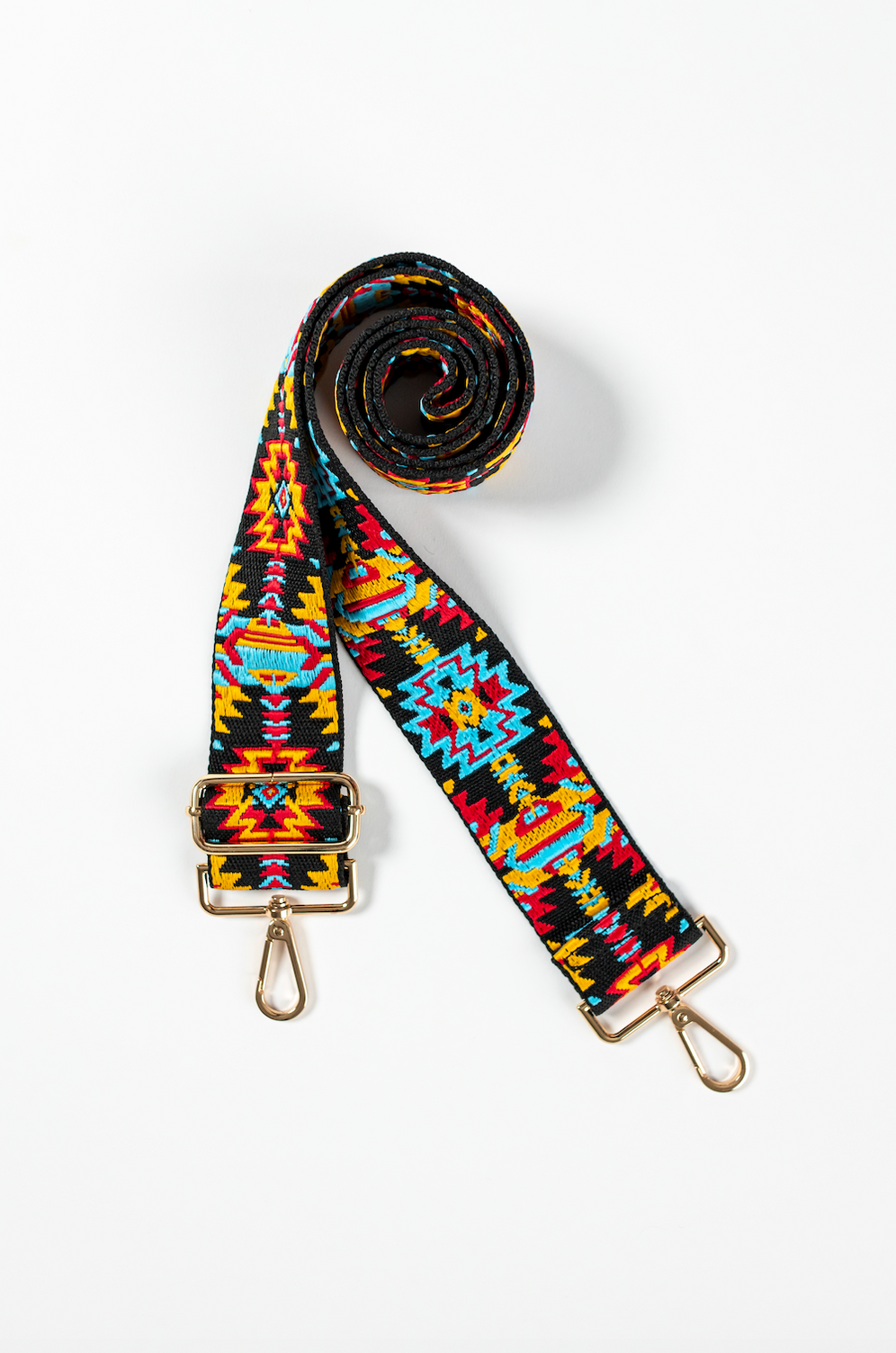 Black, Red, Yellow & Blue Aztec Strap